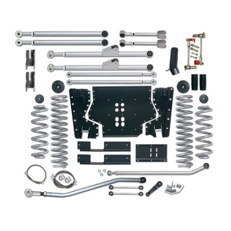 Train roulant complet Extreme Duty Long Arm +4,5"  115mm sans amortisseurs - Wrangler TJ 03 - 06